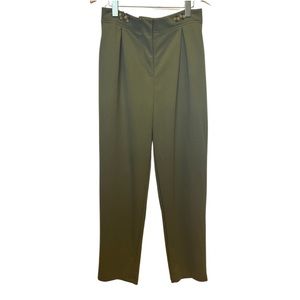 Bottom Sharp Women’s Size L Olive Green pleated trousers